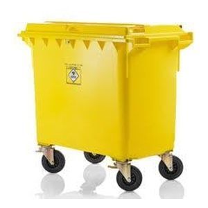 Контейнер для отходов из ПЭНД - MGB 1100 L FL C - Weber GmbH & Co. KG Abfallbehaelter & Container - для медицинских отходов / с крышкой / 4-колесный