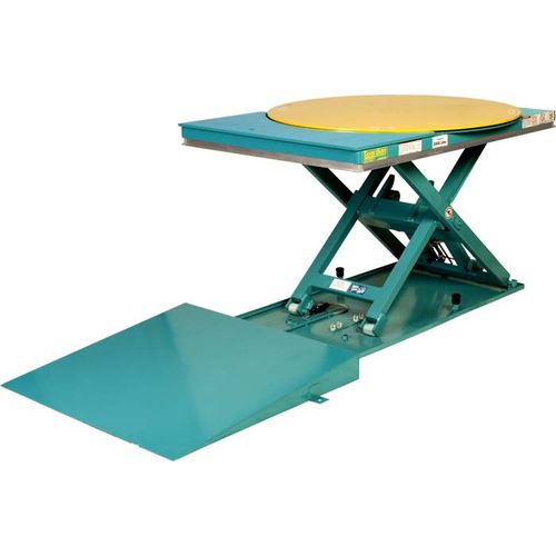 Ножничный подъемный стол - Lift-N-Spin - Lift Products - электрический / стационарный / сверхплоский
