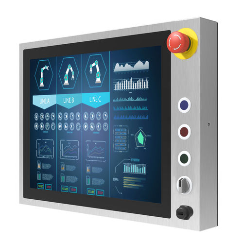 Монитор LCD - R19L100-SPM1-B - Winmate, Inc. - с проекционно-емкостной технологией / промышленный / для использования в медицине