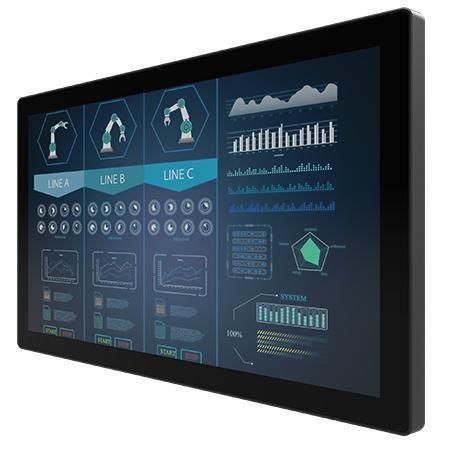 Монитор с мультисенсорным экраном - W24L100-GCC1OD - Winmate, Inc. - с проекционно-емкостной технологией / с емкостным сенсорным экраном / промышленный