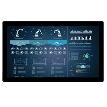 Монитор LCD - W24L100-PTA2 - Winmate, Inc. - с мультисенсорным экраном / с проекционно-емкостной технологией / для промышленности