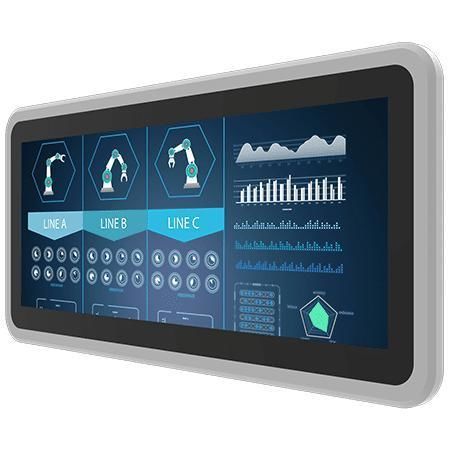 Монитор с мультисенсорным экраном - W12L100-PPB1 - Winmate, Inc. - с проекционно-емкостной технологией / с емкостным сенсорным экраном PCAP / 12,3"