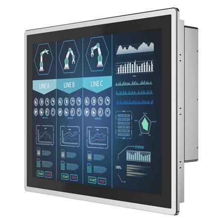 Монитор с мультисенсорным экраном - R19L300-PPM1 - Winmate, Inc. - с проекционно-емкостной технологией / для аффиширования / для промышленных машин