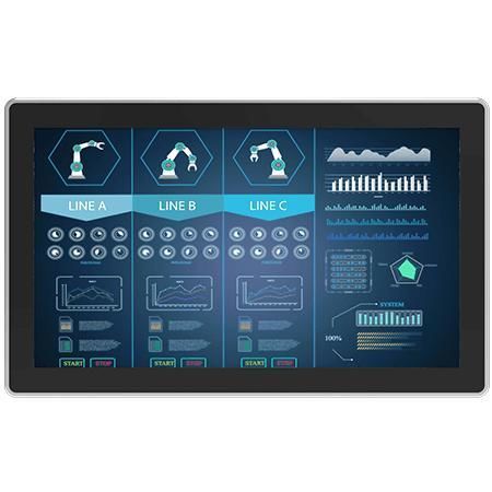 Монитор LCD - W24L100-PPA2 - Winmate, Inc. - с мультисенсорным экраном / с проекционно-емкостной технологией / промышленный