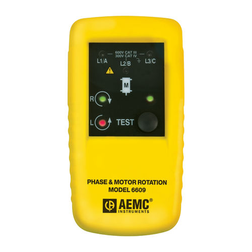 Индикатор мощность - 6609 - AEMC Instruments - последовательности чередования фаз / LED / портативный
