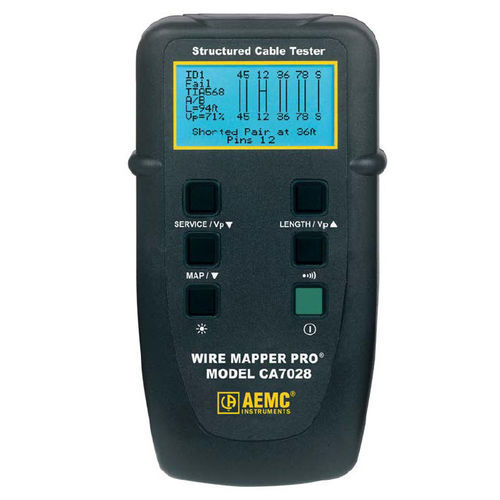 Тестер для сети - CA7028 - AEMC Instruments - напряжения / импеданса / кабельный