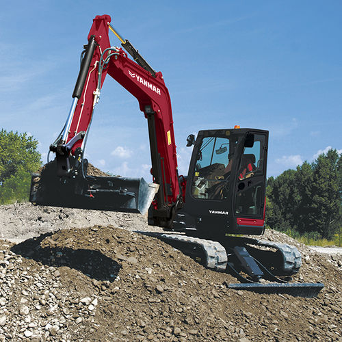 Малогабаритный экскаватор - ViO80-1 - YANMAR COMPACT EQUIPMENT EMEA S.A.S. - гусеничный / Tier 4 Interim / для строительной площадки