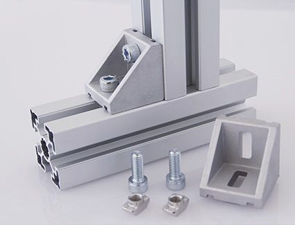 Угловой кронштейн для сборки - 3.21.45 series - Modular Assembly Technology - из алюминия / матричный