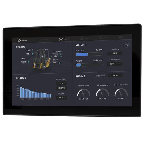 Контрольный блок индикации - IQAN-MD5 - Parker Hannifin France SAS - TFT LCD / с емкостным сенсорным экраном / монохромный