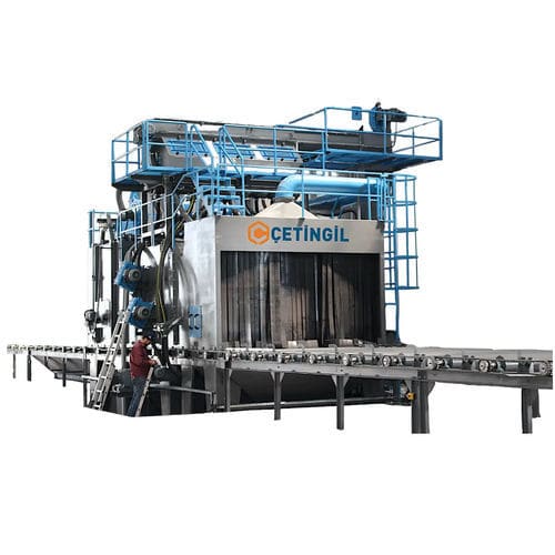 Дробеструйный аппарат с роликовым конвейером - SK series - Cetingil Machinery Industry - турбинный / для толи