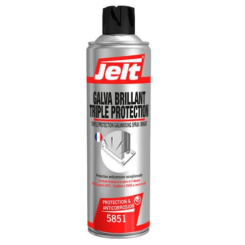 Аэрозоль антикоррозионной защиты - GALVA BRILLANT TRIPLE PROTECTION - ITW Spraytec - оцинкованный электролитическим способом / для металла / с растворителем