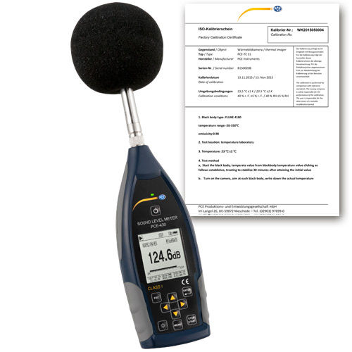 Шумомер интегратор - PCE-430-ICA - PCE Deutschland GmbH - анализатор / класс 1 / цифровой