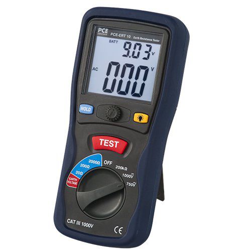 Тестер сопротивления заземления - PCE-ERT 10 - PCE Deutschland GmbH - напряжения / портативный / с ЖК-монитором