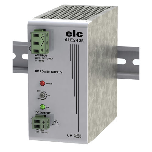 Источник электропитания на DIN-рейке - ALE2405 - ELC construction électronique - AC/DC / с одним выходом / регулируемый