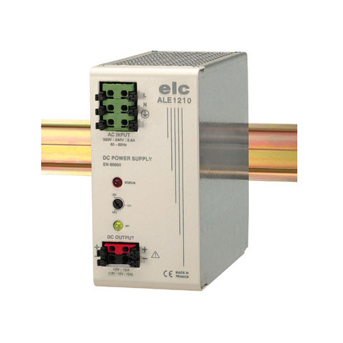 Источник электропитания на DIN-рейке - ALE1210 - ELC construction électronique - AC/DC / с одним выходом / регулируемый