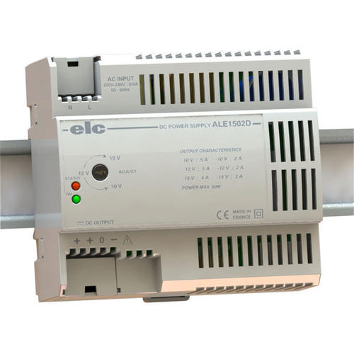 Источник электропитания на DIN-рейке - ALE1502D - ELC construction électronique - AC/DC / с одним выходом / регулируемый