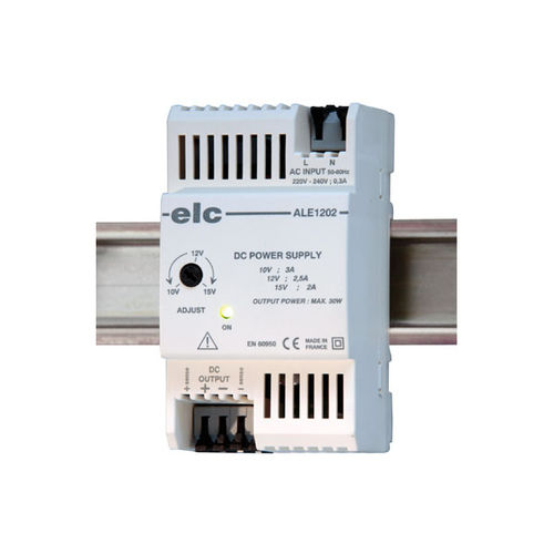 Источник электропитания на DIN-рейке - ALE1202 - ELC construction électronique - AC/DC / с одним выходом / регулируемый