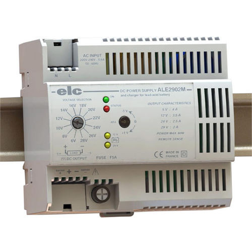 Источник электропитания на DIN-рейке - ALE2902M - ELC construction électronique - AC/DC / с одним выходом / регулируемый