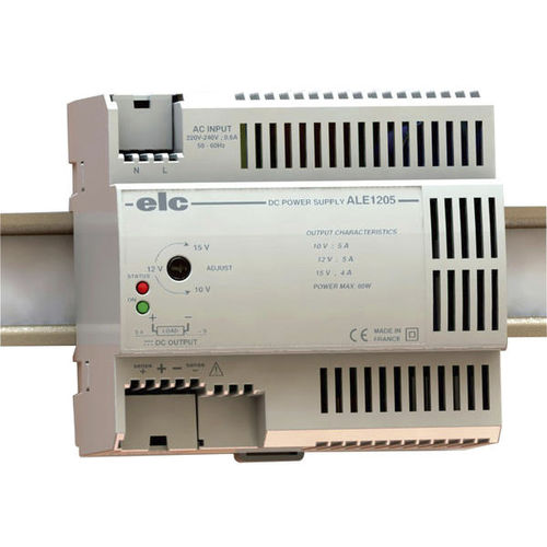 Источник электропитания на DIN-рейке - ALE1205 - ELC construction électronique - AC/DC / с одним выходом / регулируемый