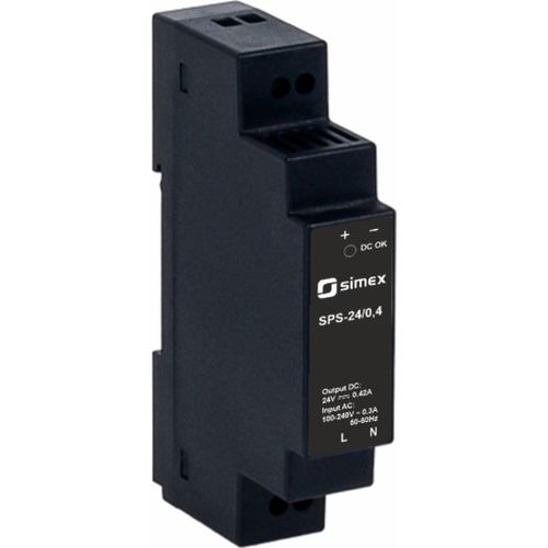 Источник электропитания на DIN-рейке - SPS-24/0,4 - SIMEX Sp. z o.o. - AC/DC / с одним выходом / трехфазовый
