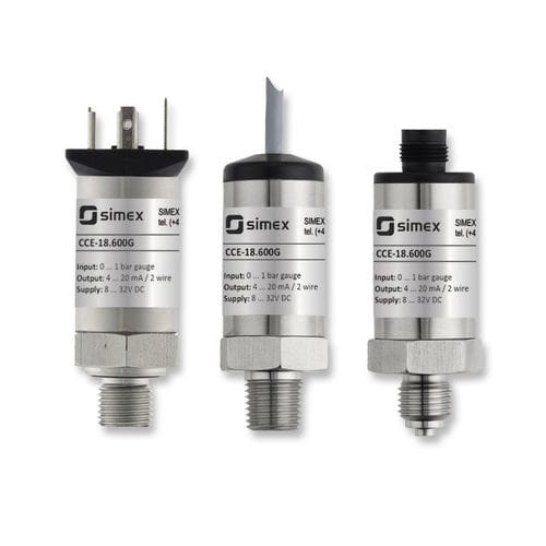 Трансдуктор давления для сжатого воздуха - CCE-18.600G series - SIMEX Sp. z o.o. - абсолютный / мембранный / 4-20 мА