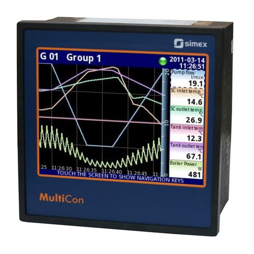 Регулятор температуры с дисплеем LCD - MultiCon CMC-141 - SIMEX Sp. z o.o. - с графическим дисплеем TFT / с сенсорным экраном / PID