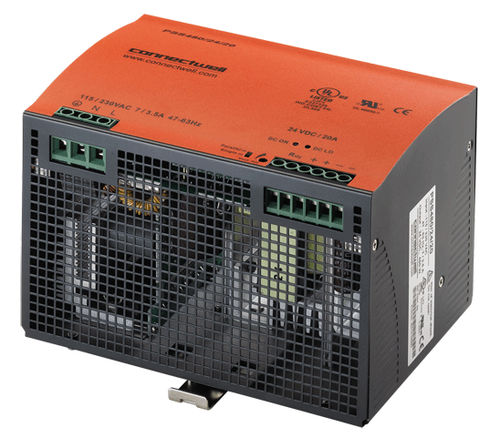 Источник электропитания на DIN-рейке - 24 - 48 V, 480 W | PSS480 series - Connectwell Industries - AC/DC / для резки / монофазовый