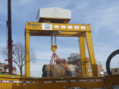 Козловой кран на рейке - RGC 500 - CIMOLAI TECHNOLOGY - для сборных строительных площадок