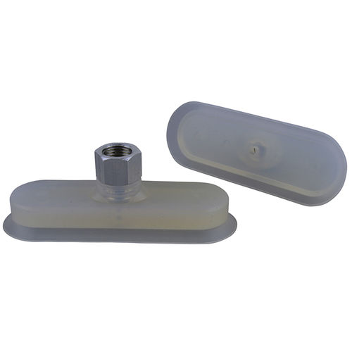 Плоская присоска - 10FO.100X35.001.02-G14F - VacMotion - овальная / из силикона / для подъема