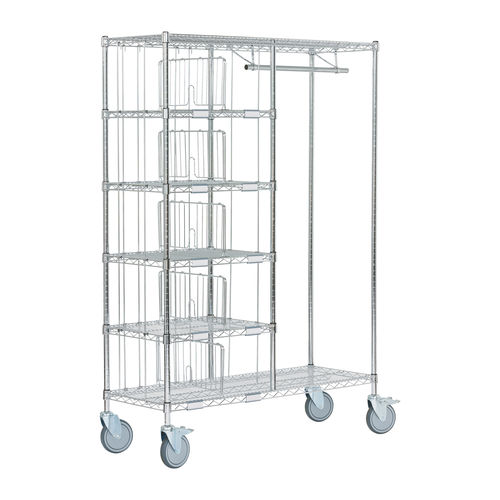 Тележка для хранения - KS4012/6-10 - LKE GmbH - Excellence in Material Handling - из стали / многоуровневая / с решетчатой платформой