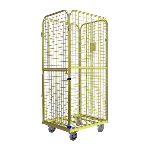 Контейнер на колесиках для текстиля - Premium XL Combitainer - LKE GmbH - Excellence in Material Handling - 4 стенки / из металлической сетки