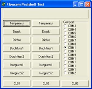 Испытательное программное обеспечение - flowcom Protokoll - systec Controls - для расходомера / Windows