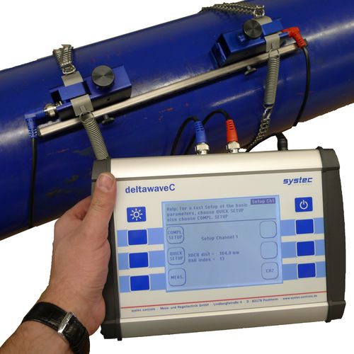 Ультразвуковой расходомер - deltawaveC-P - systec Controls - объемный / для жидкостей / DN15 - 1/2"