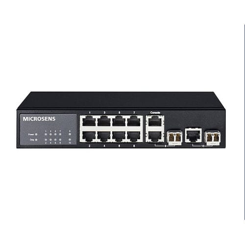 Управляемый коммутатор Ethernet - MICROSENS GmbH & Co. KG - 10 портов / гигабит / оптического волокна