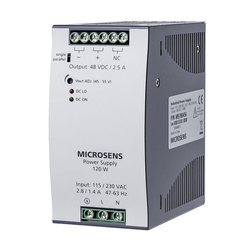 Источник электропитания на DIN-рейке - MS70045x series - MICROSENS GmbH & Co. KG - AC/DC / регулируемый / питание через Ethernet
