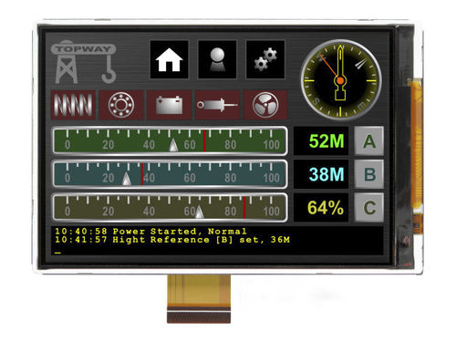 Блок индикации TFT LCD - TM035PDHG03 - TOPWAY LCD - цветной / 480x320 / для медицинского оборудования