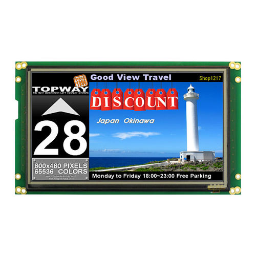 Блок индикации 7" - HMT070ETA-C - TOPWAY LCD - TFT LCD / LCD/ISTN / с резистивным сенсорным экраном