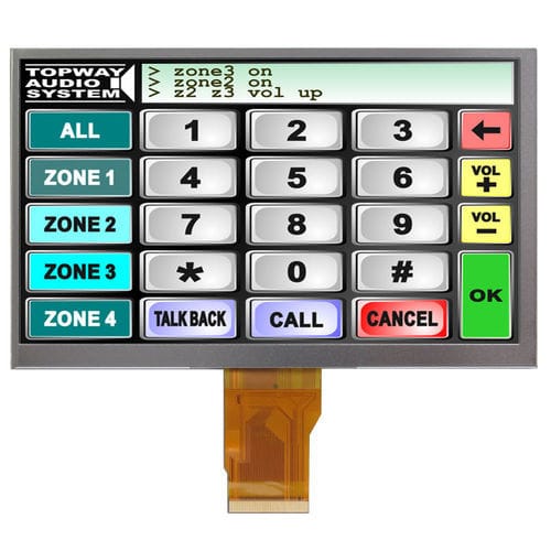 Блок индикации TFT LCD - LMT070DNCFWD-NNA - TOPWAY LCD - с резистивным сенсорным экраном / цветной / 800x480