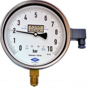 Цифровой манометр - EMPEO 3 - Manometer Preiss EMPEO-KBM OHG - резьбовой / из нержавеющей стали / с трубкой Бурдона