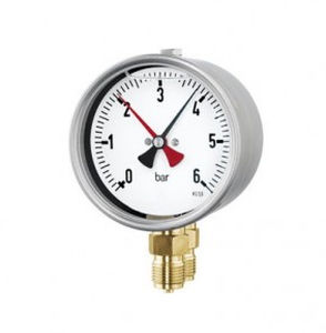 Двойной манометр - DRChG100-1 - Manometer Preiss EMPEO-KBM OHG - аналоговый / резьбовой / из нержавеющей стали