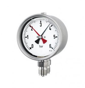 Двойной манометр - DRChG100-3 - Manometer Preiss EMPEO-KBM OHG - аналоговый / резьбовой / из нержавеющей стали