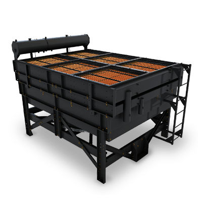 Теплообменник с пластинами и лопастями - API Schmidt-Bretten, API Heat Transfer group - воздух/вода / воздух/масло / из меди