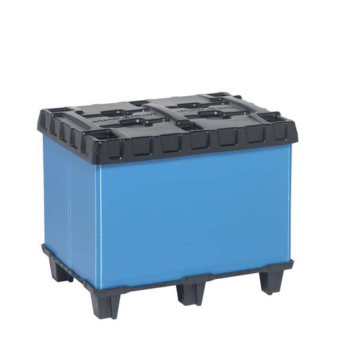 Ящичный поддон из пластика - SF 600 TB - SMART FLOW EUROPE - складной / волнистый / со складным sleeve