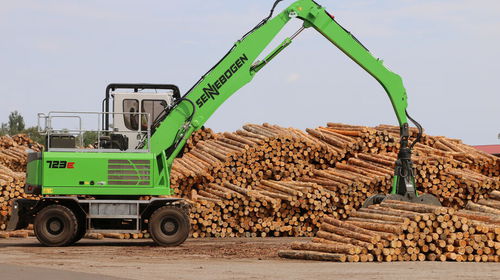 Лесопогрузчик с манипулятором - 723 E - SENNEBOGEN Maschinenfabrik GmbH - мобильный