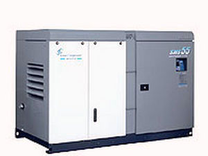 Винтовой компрессор - SMS-V series - AIRMAN HOKUETSU Industries CO.,LTD. - воздушный / стационарный / со смазкой