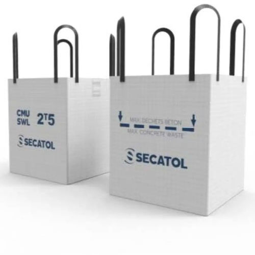 Эластичный контейнер для строительных материалов - 20002540776X series - Secatol SAS - 4 точки для подъема / кубический / из полипропилена