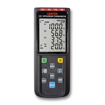 Термометр с термопарой - 520 - CENTER TECHNOLOGY - с дисплеем LCD / °C / °F