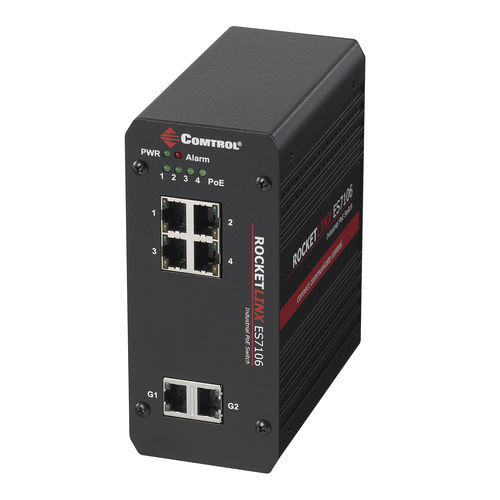Неуправляемый коммутатор Ethernet - RocketLinx® ES7106-VB - Comtrol Corporation - 6 портов / гигабит / беспроводной