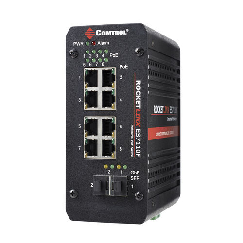 Неуправляемый коммутатор Ethernet - RocketLinx ® ES7110-VB - Comtrol Corporation - 10 портов / гигабит / беспроводной