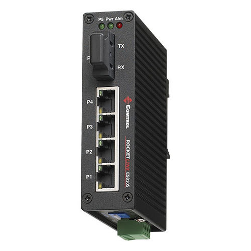 Неуправляемый коммутатор Ethernet - RocketLinx ES8105F-M-XT - Comtrol Corporation - 4 порта / на DIN-рейке / компактный